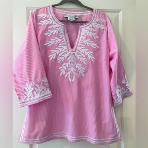 Gretchen Scott Embroidered Tunic Size XL